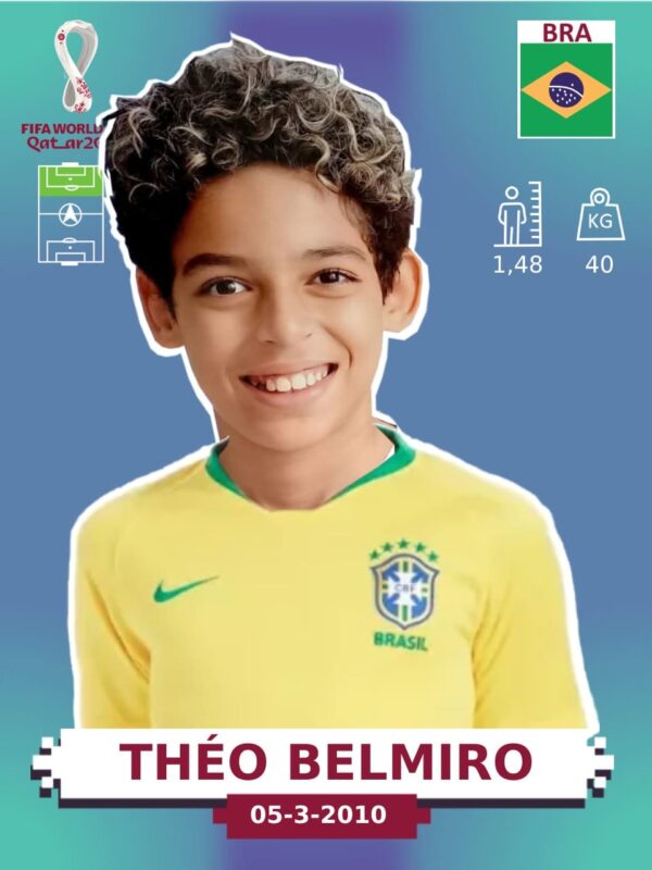 Figurinha Lendária da Copa do Mundo de 2022 - Théo Belmiro